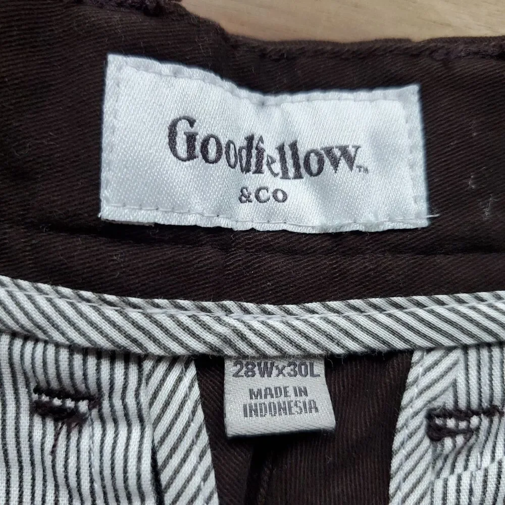 Black Goodfellow Hennepin Chinos 28 x 30  New with tags